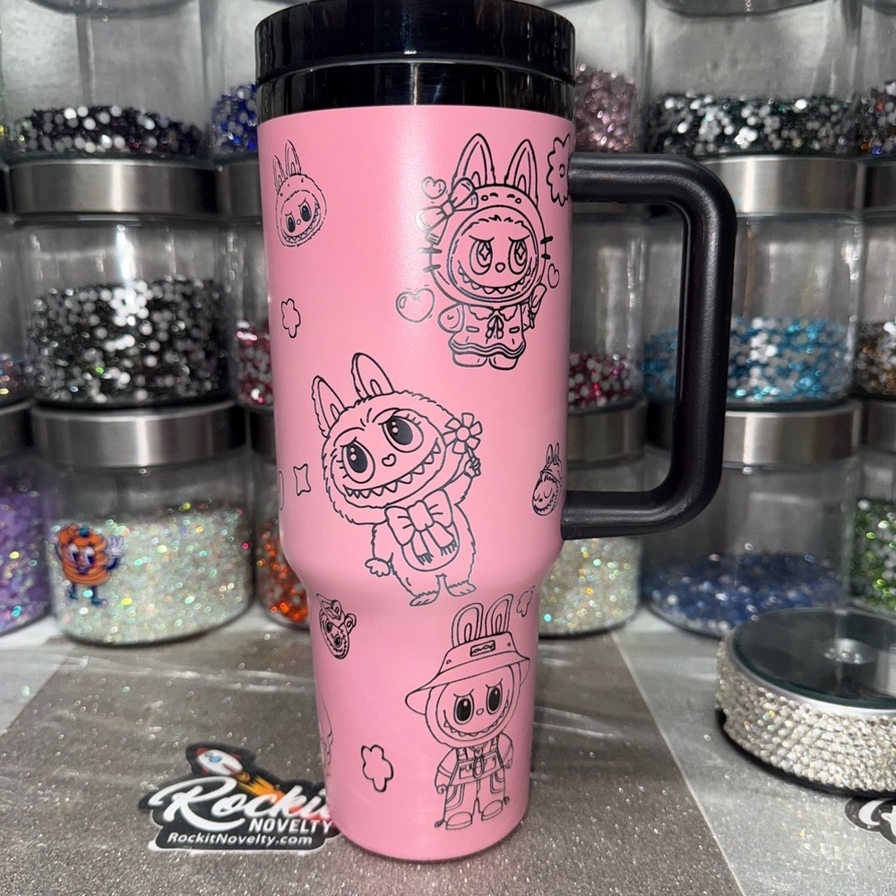 Labubu Laser Engraved 40oz tumbler - Picture 3 of 4